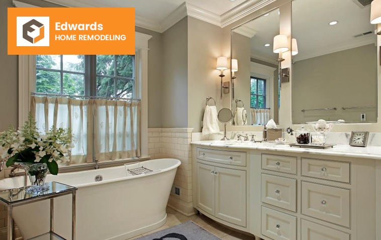 Family bathroom with non-slip flooring, and energy-saving fixtures.